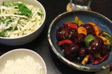 Sweet and Sour Meatballs on Table - Haemi YH