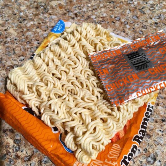 Top Ramen Open Package Chicken Flavor Packet