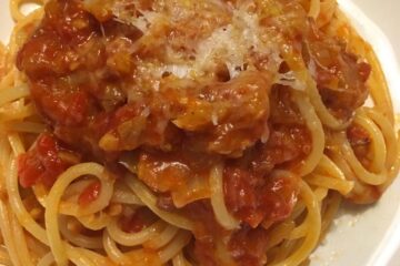 Spaghetti All' Amatriciana Close Up