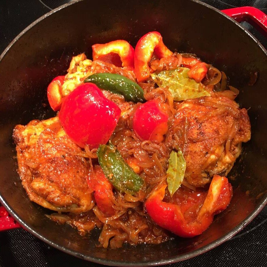 Chicken Pepper Curry Cooking