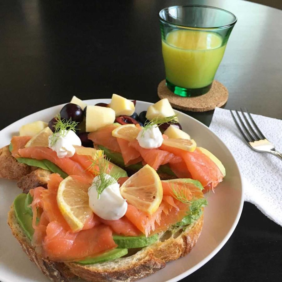 Tasty Avocado Smoked Salmon Sandwich