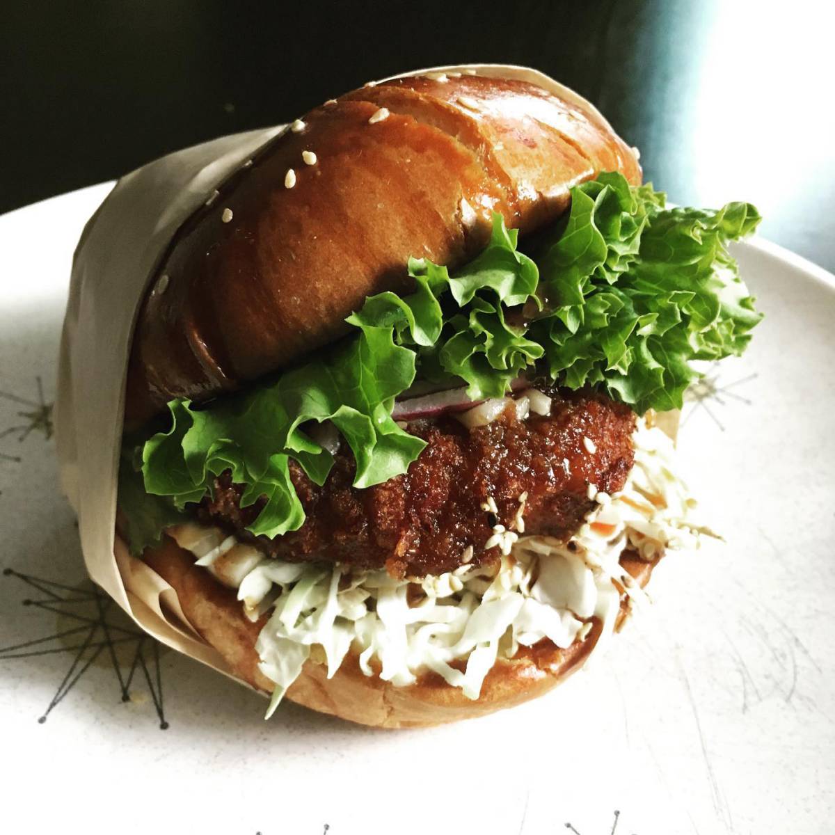 Menchi Katsu Burger - A+ Burger Oakland