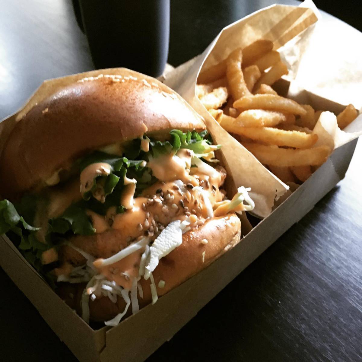 Salmon Burger - A+ Burger Oakland