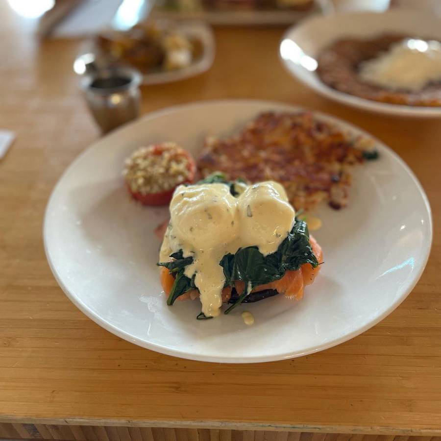 Salmon Spinach Benedict - Early Bird